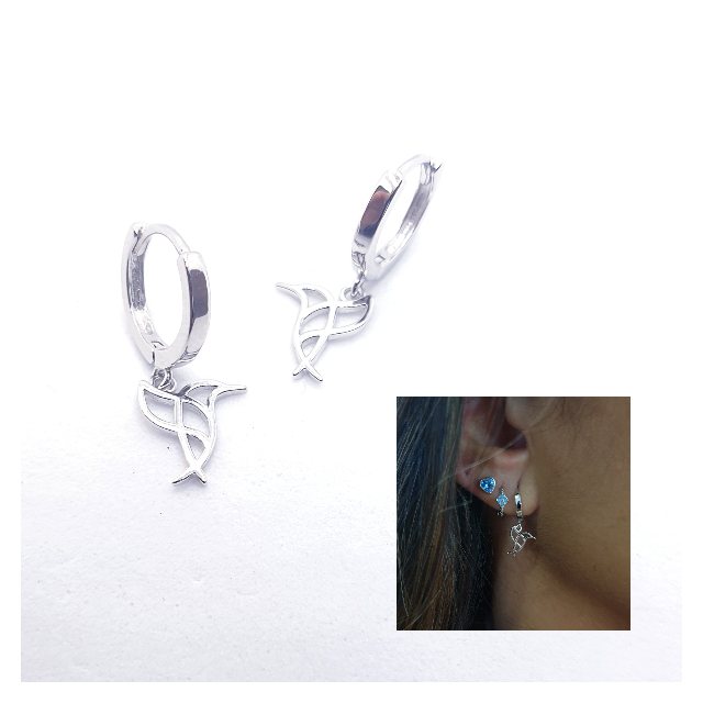 Pendientes Colibrí de plata de ley - Joyería Zafir