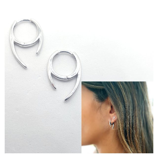 Pendientes diseño de plata de ley