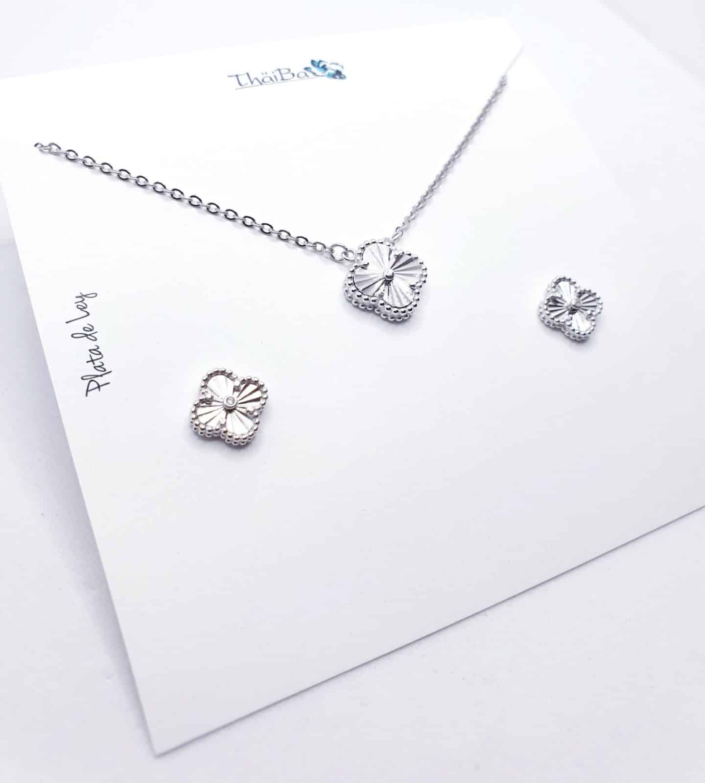 Set VC diamantado de plata de ley