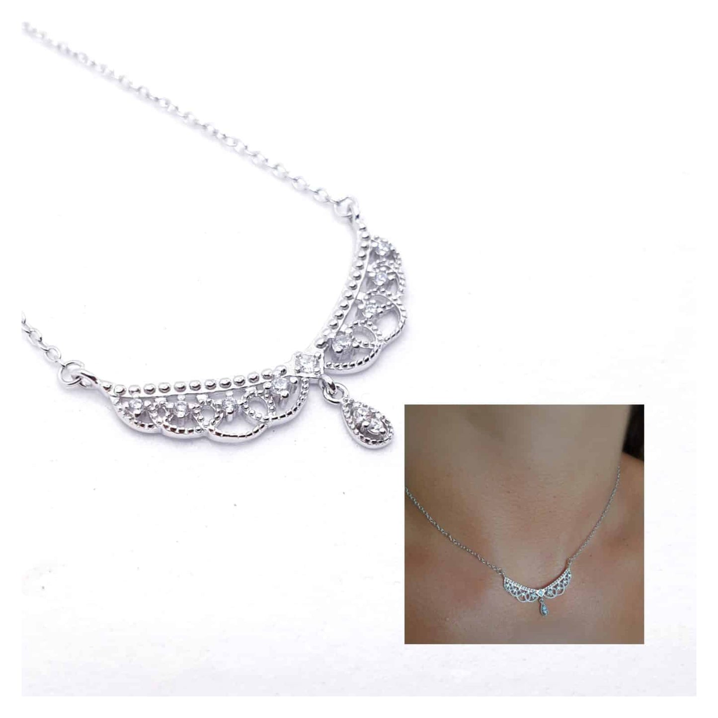Collar Rabat de plata de ley