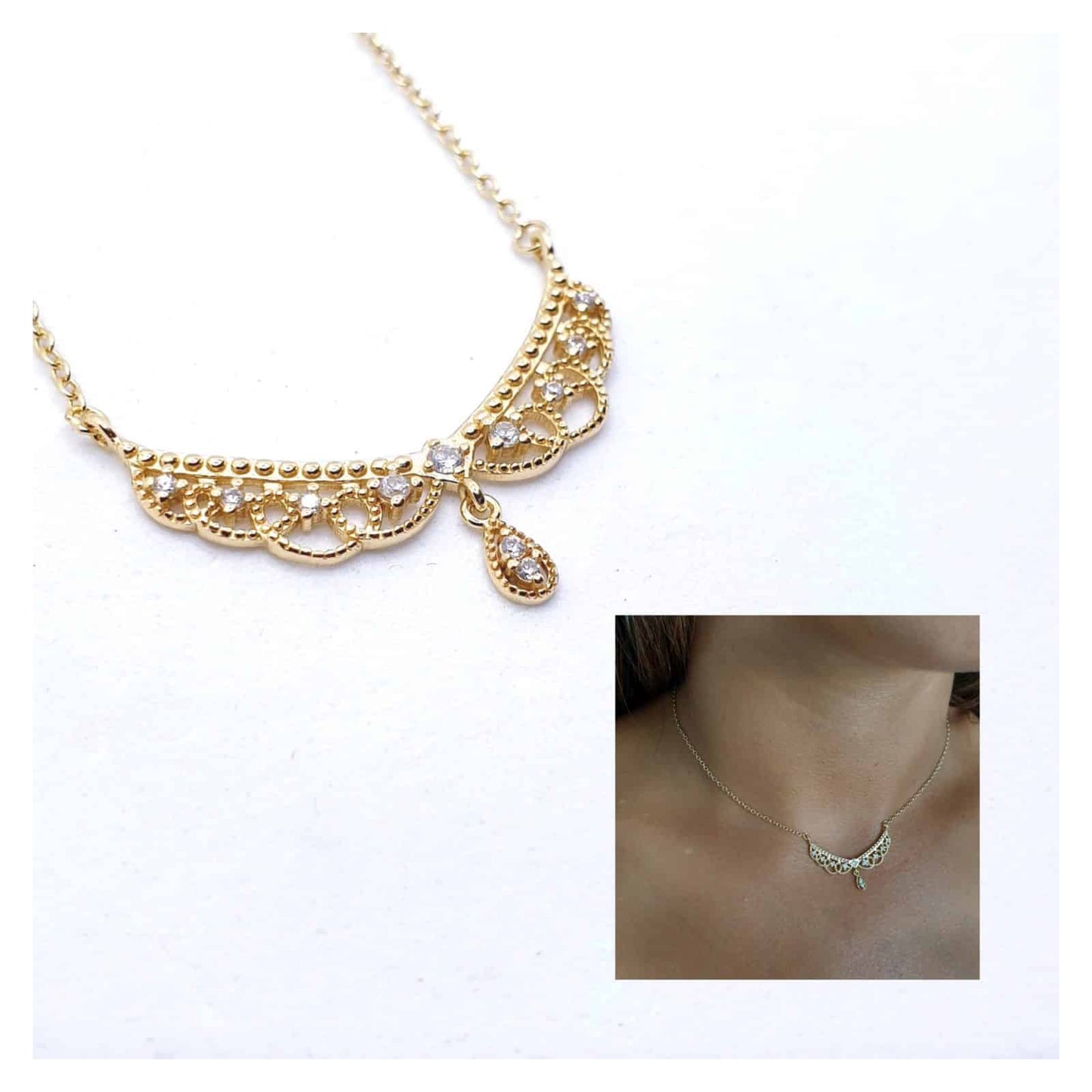 Collar Rabat oro de 14 quilates