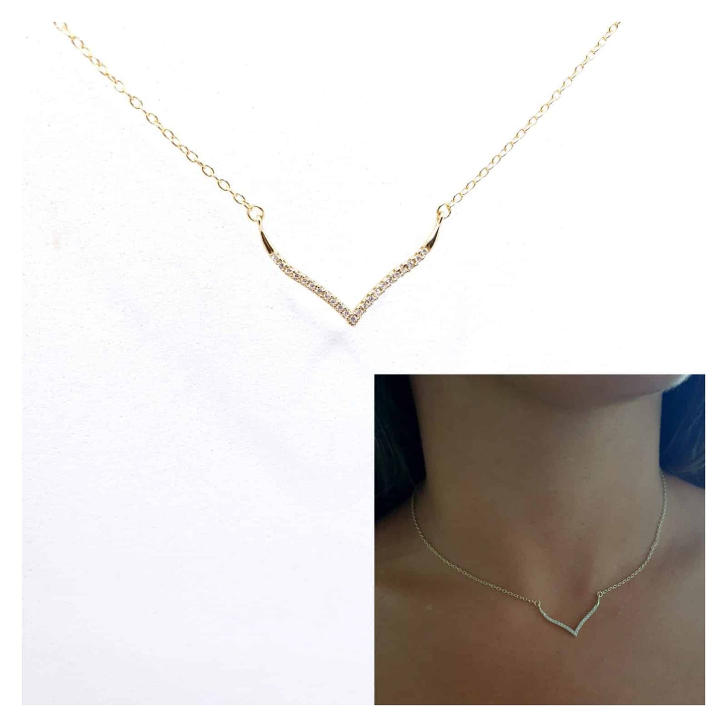 Collar Salma circonitas oro de 14 quilates