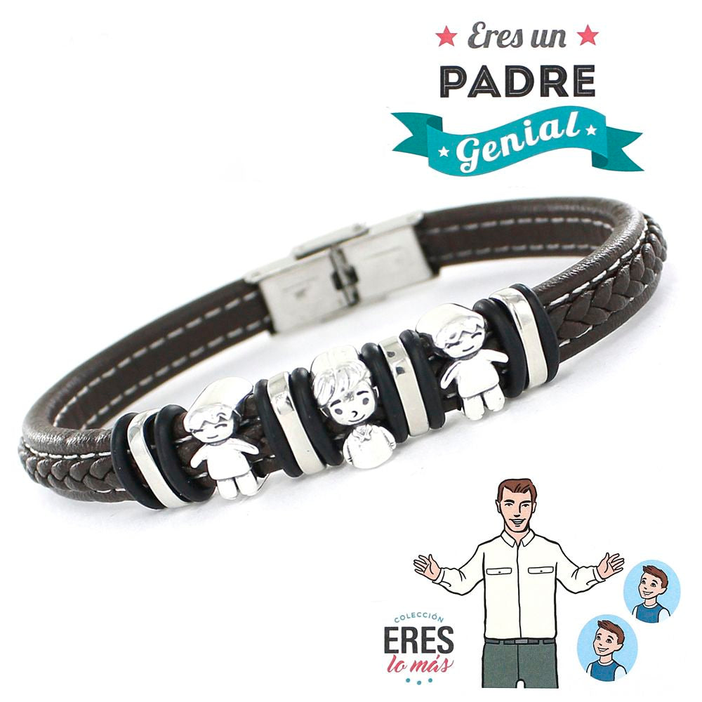 Pulsera Eres Un padre genial con dos niños