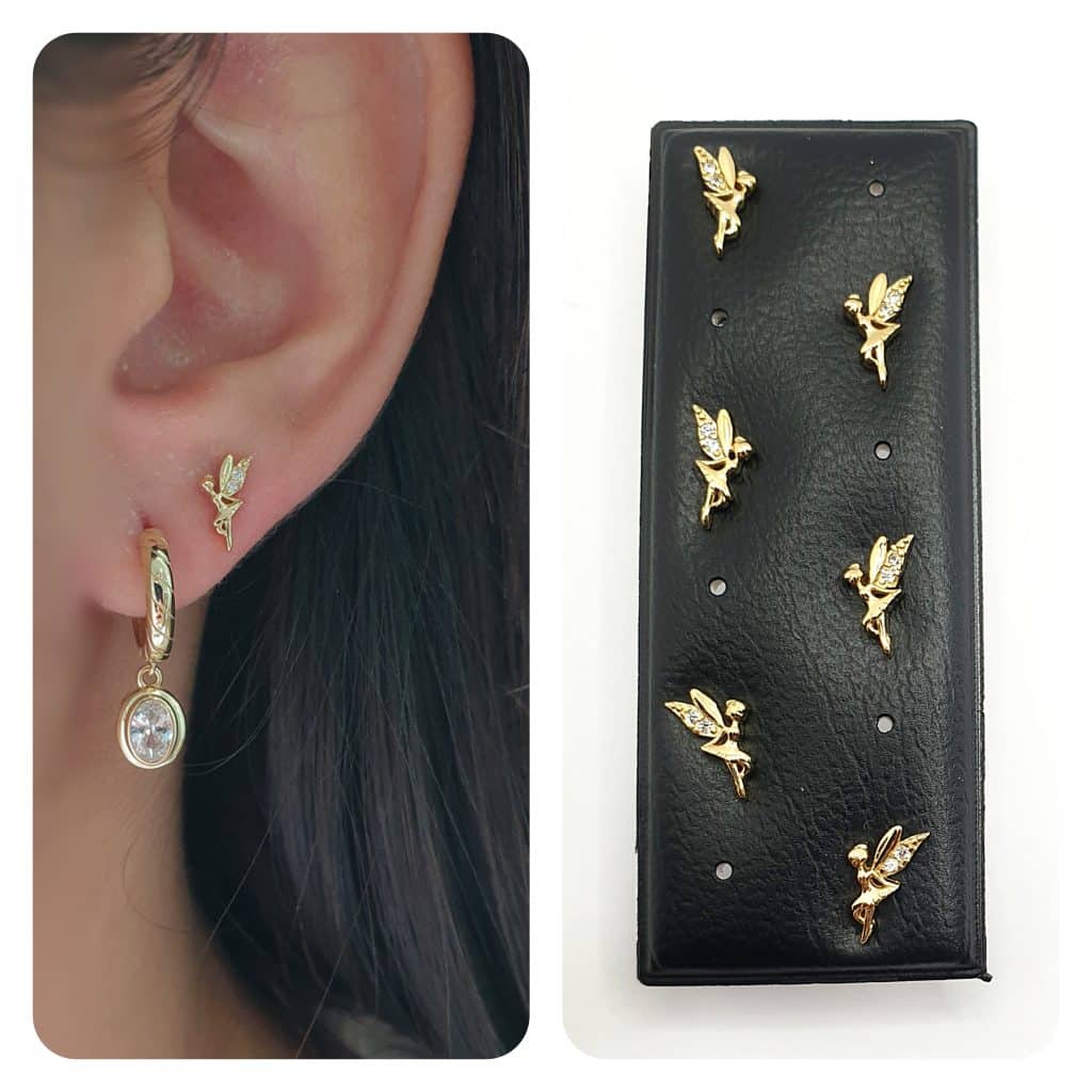 Pendientes Ninfa oro de 14 quilates