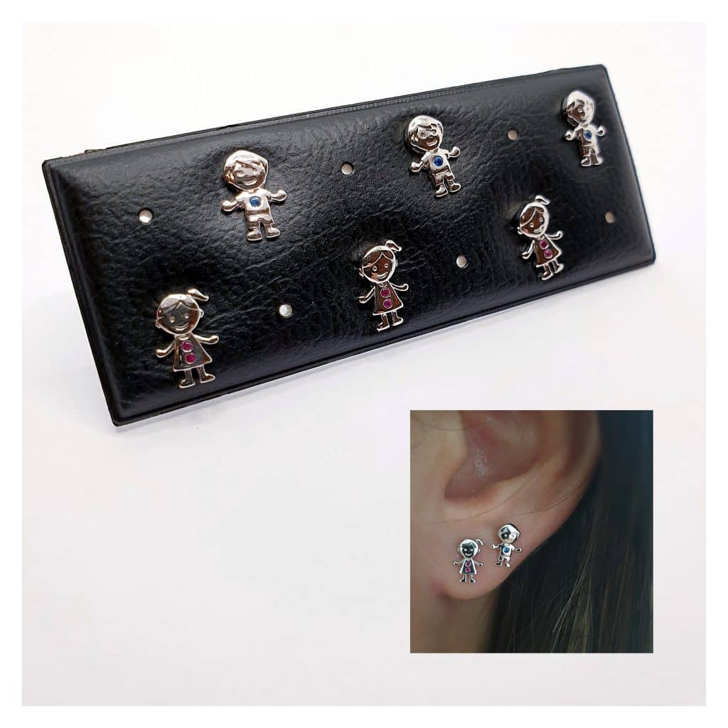 Pendientes niño/niña de plata de ley
