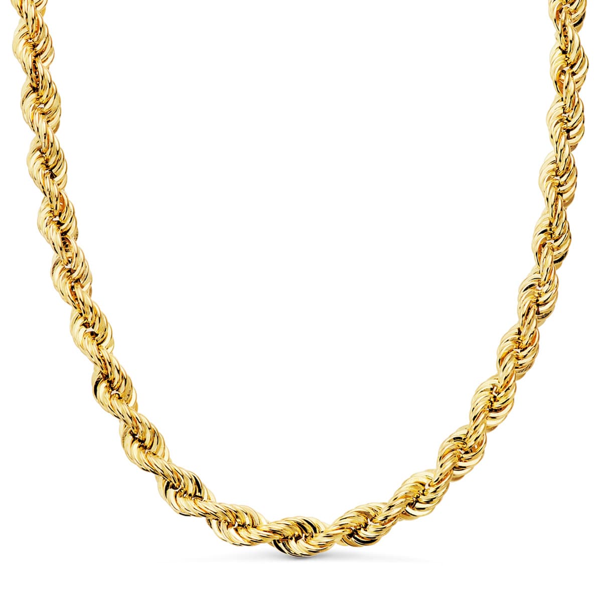 Cordon Salomonico Ligero. Ancho: 6 mm. Largo: 60 cm de oro amarillo 18K
