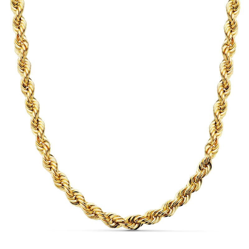 Cordon Salomonico Ligero. Ancho: 5,5 mm. Largo: 60 cm de oro amarillo 18K