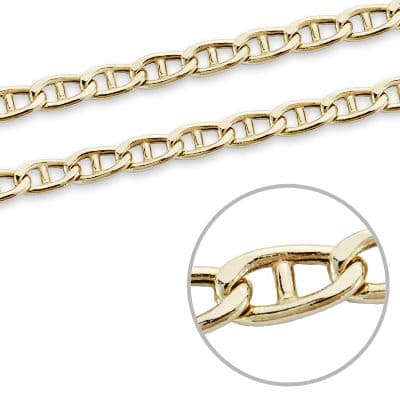 18K CADENA ANCLA HUECA ORO AMARILLO 60CM 4 MM 13.40 GR