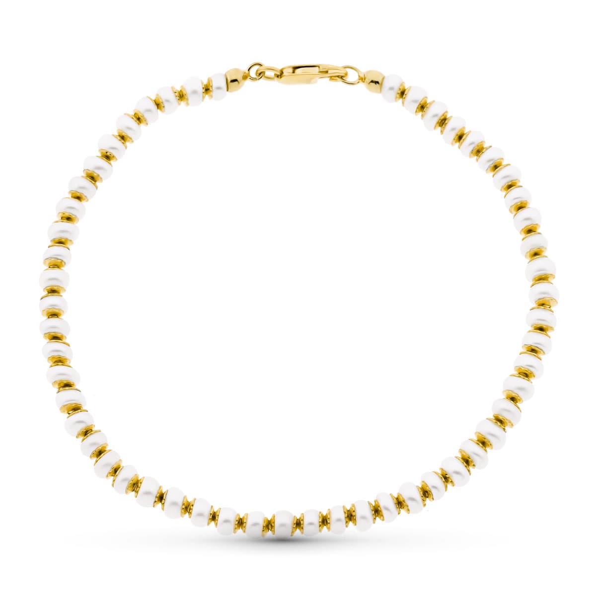 Pulsera Perla 18,5 cm de oro amarillo 18K