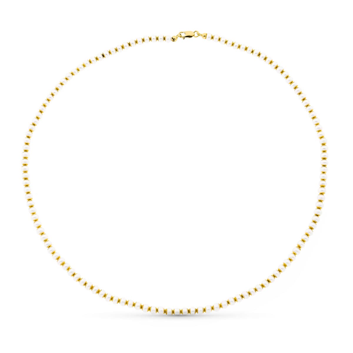 18K GARGANTILLA ORO AMARILLO PERLA 44CM