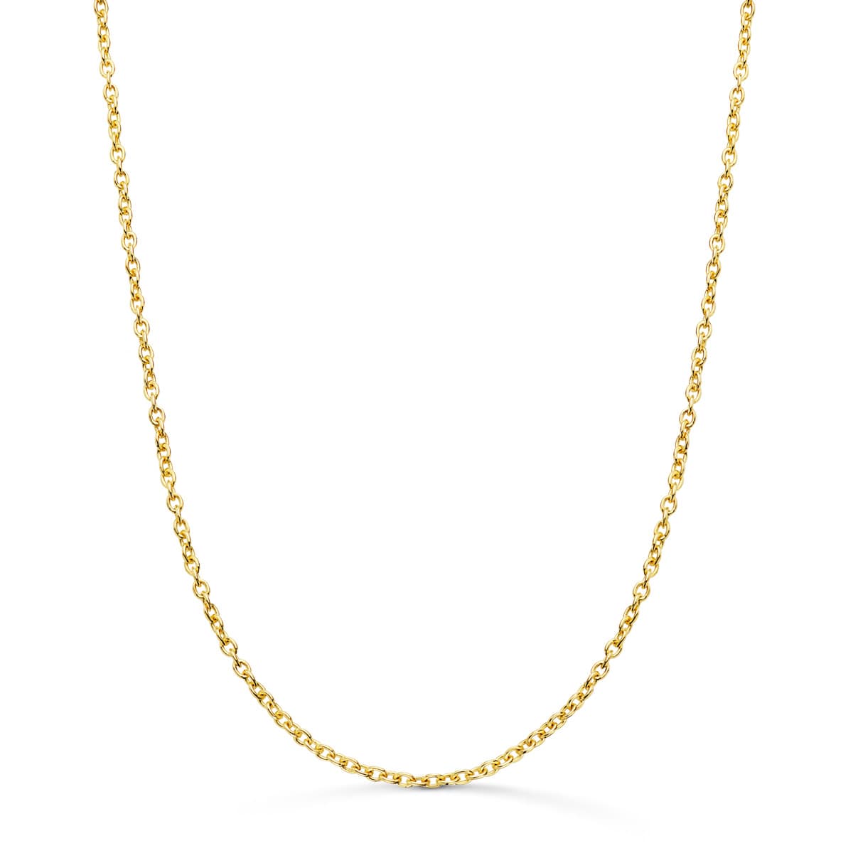 18K CADENA ORO AMARILLO FORZADA MACIZA ANCHO: 1.9MM LARGO: 50CM