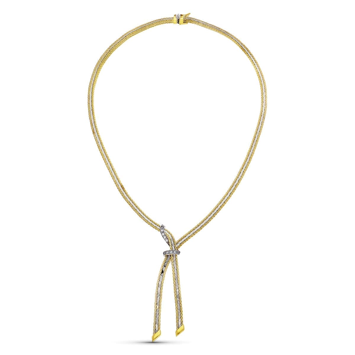 18K GARGANTILLA ORO BICOLOR CIRCONITAS