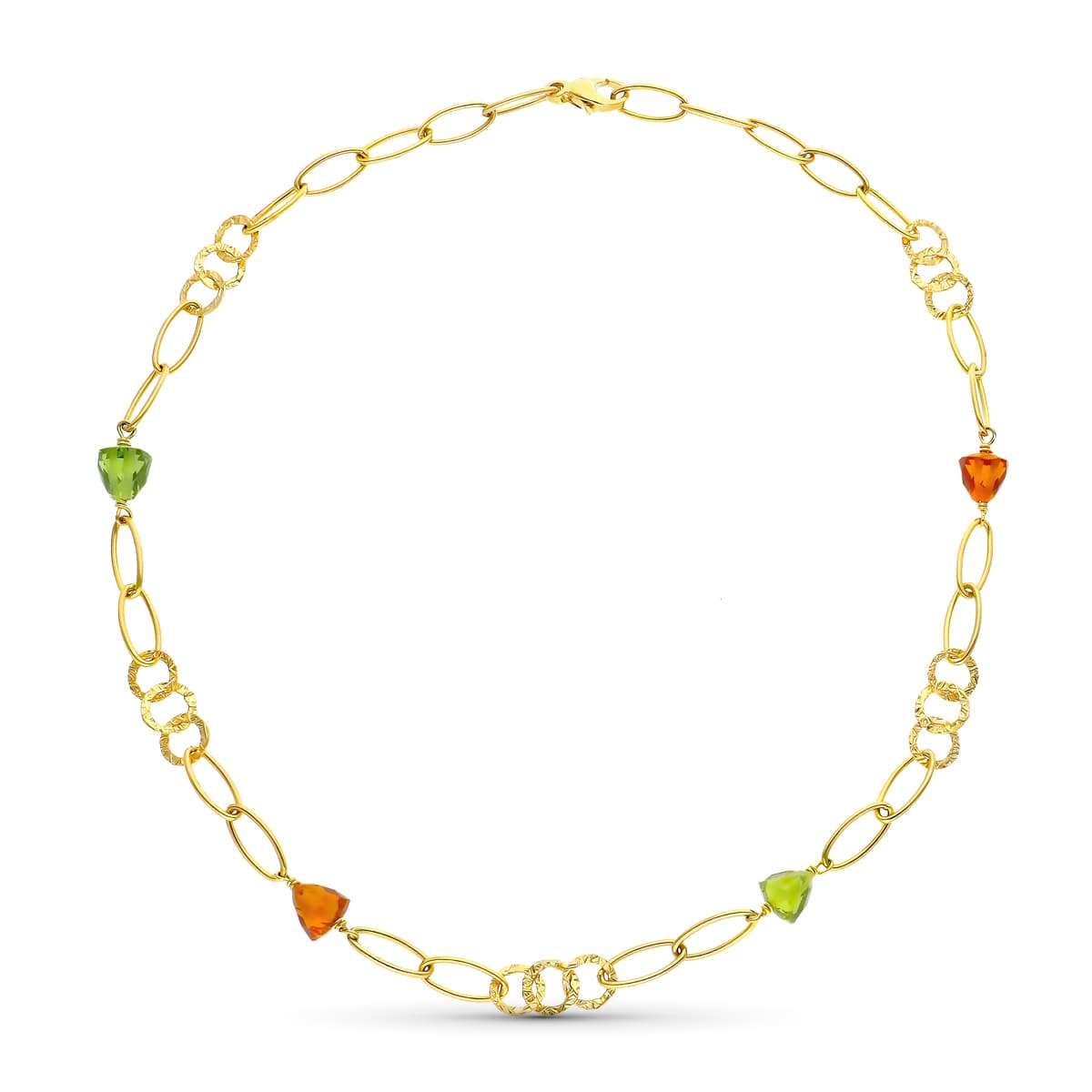 Gargantilla Piedras Color de oro amarillo 18K