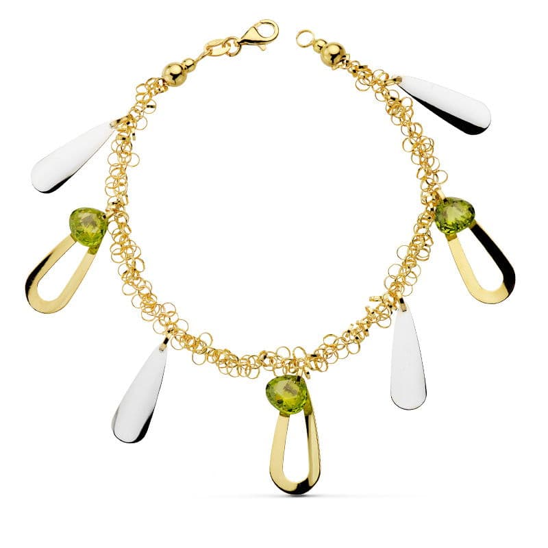 Pulsera Bicolor Fetiches 19c 18K