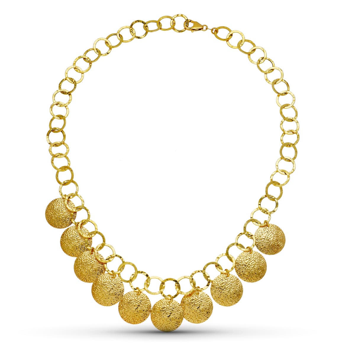 Gargantilla Fetiches Redondos de oro amarillo 18K