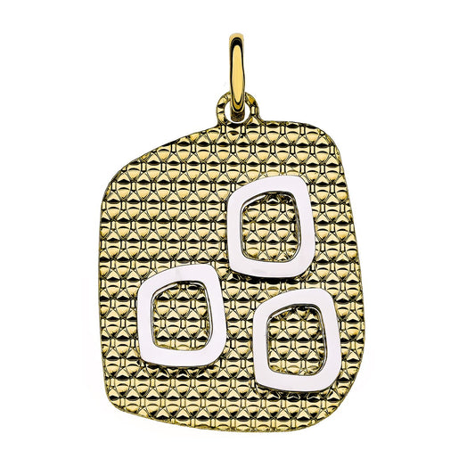 18K COLGANTE ORO BICOLOR 35X27 MM
