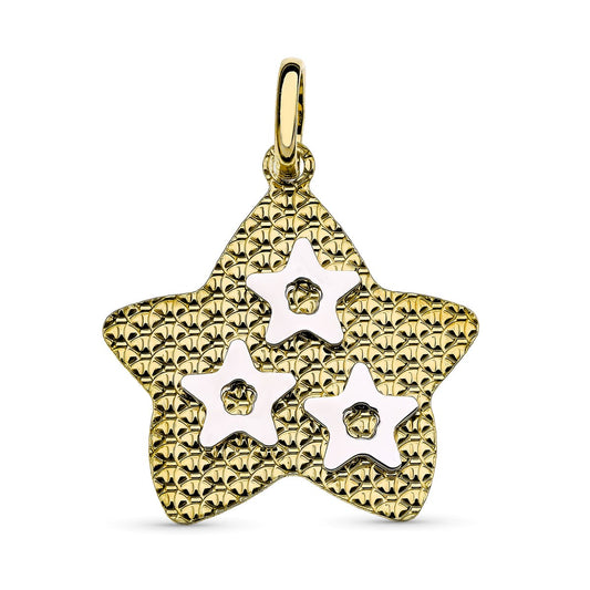 18K COLGANTE ORO BICOLOR 32X31 MM