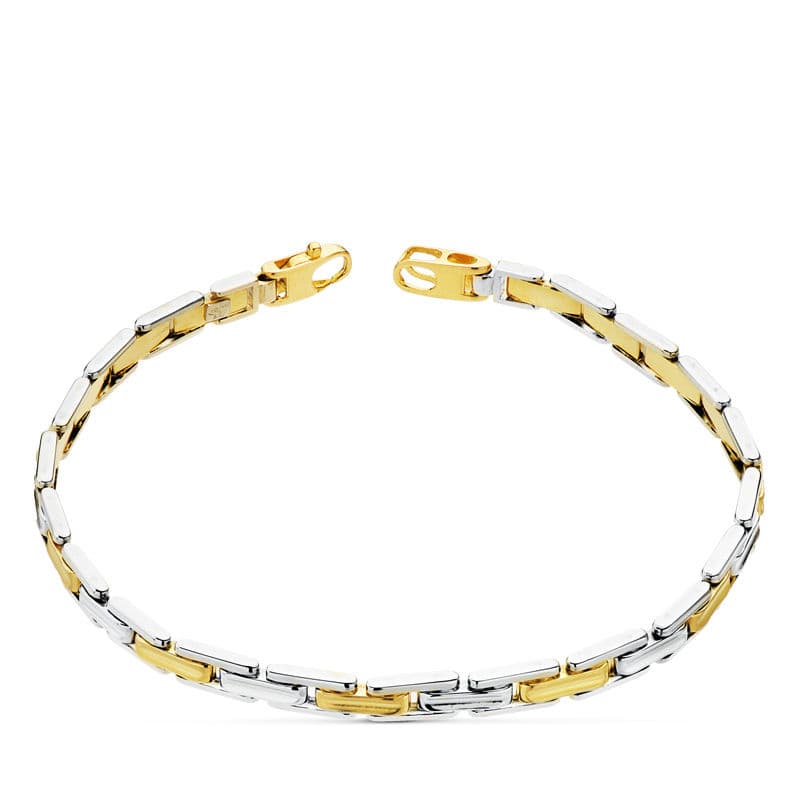 Pulsera Bicolor 21,5 cm 18K