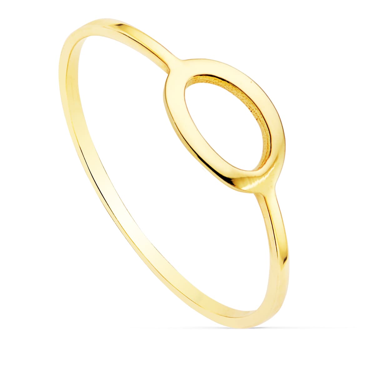 18K SORTIJA ORO AMARILLO LISA MOTIVO OVAL 8X5 MM