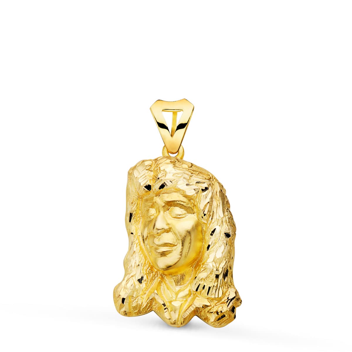 18K COLGANTE ORO AMARILLO CAMARON DE LA ISLA 28X20 MM