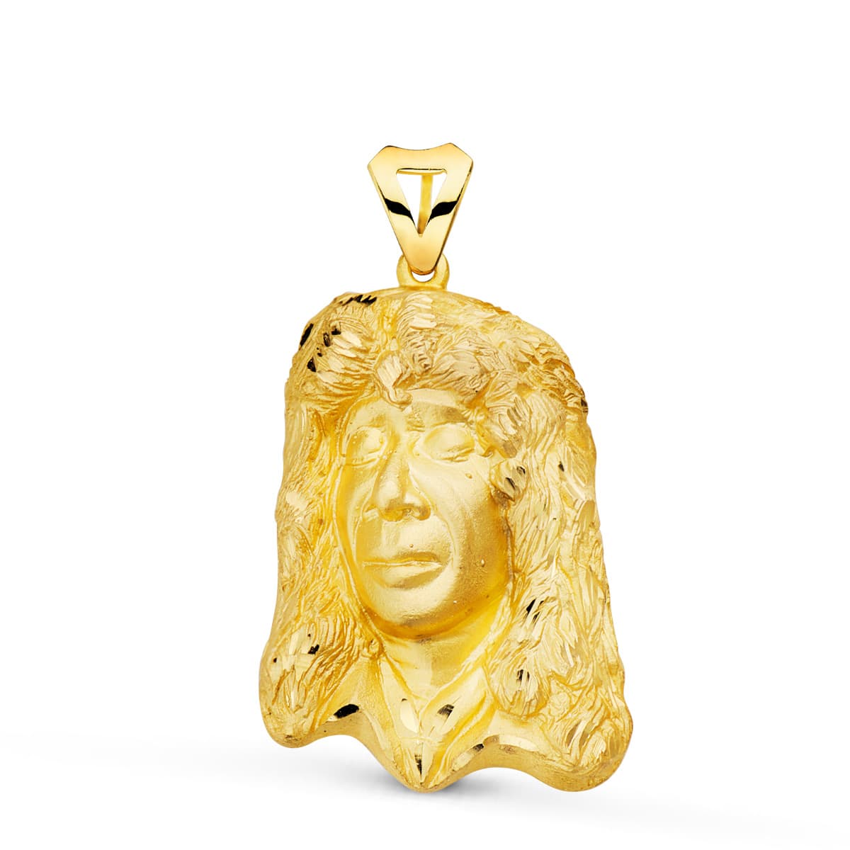 18K COLGANTE ORO AMARILLO CAMARON DE LA ISLA 36X25 MM
