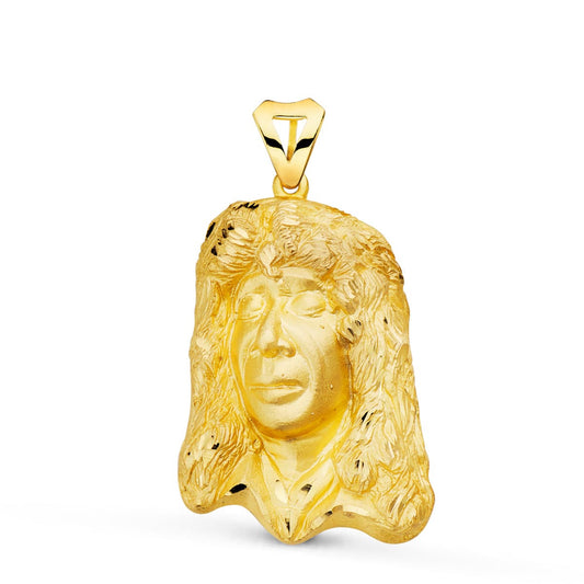 18K COLGANTE ORO AMARILLO CAMARON DE LA ISLA 36X25 MM