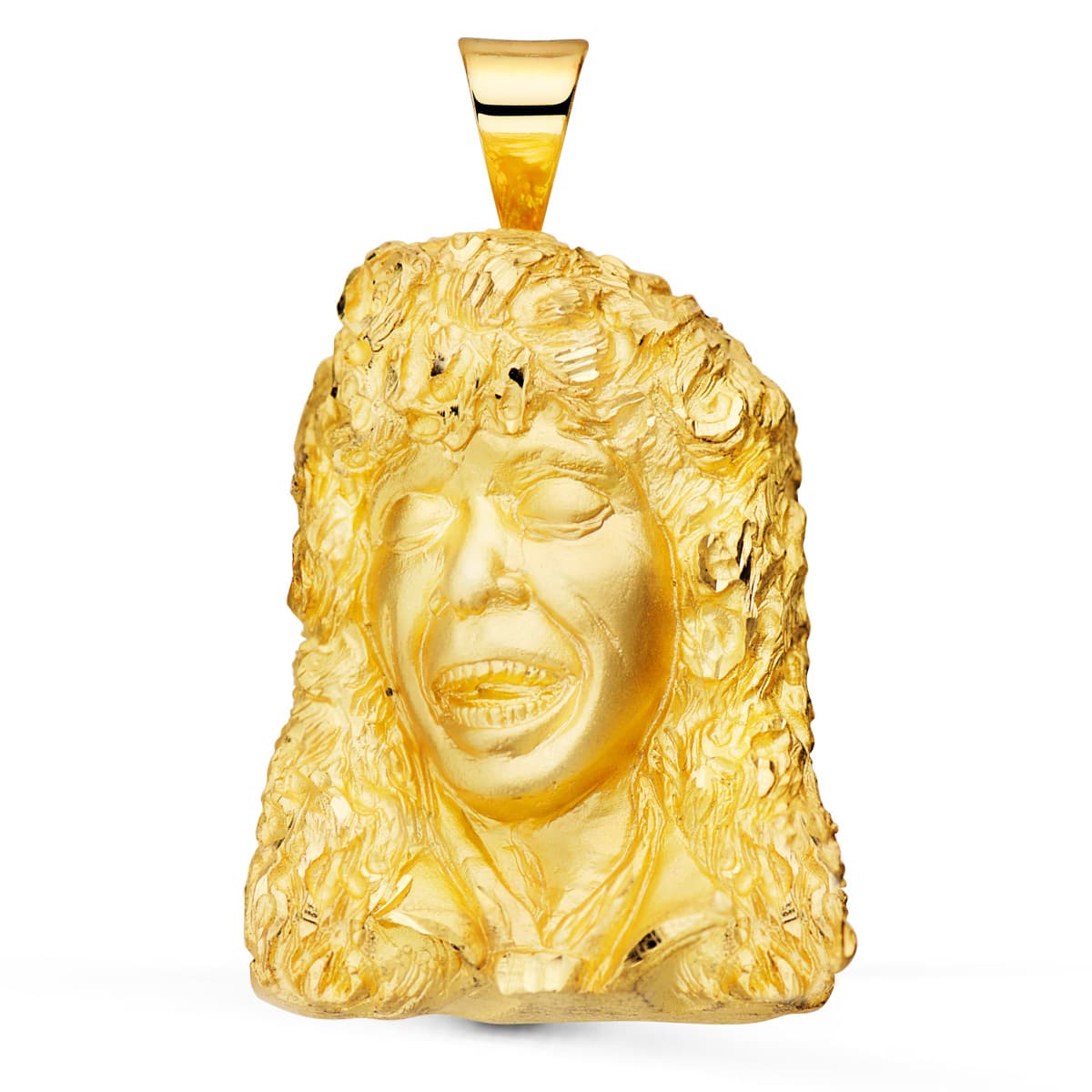 18K COLGANTE ORO AMARILLO CAMARON DE LA ISLA 43X32 MM