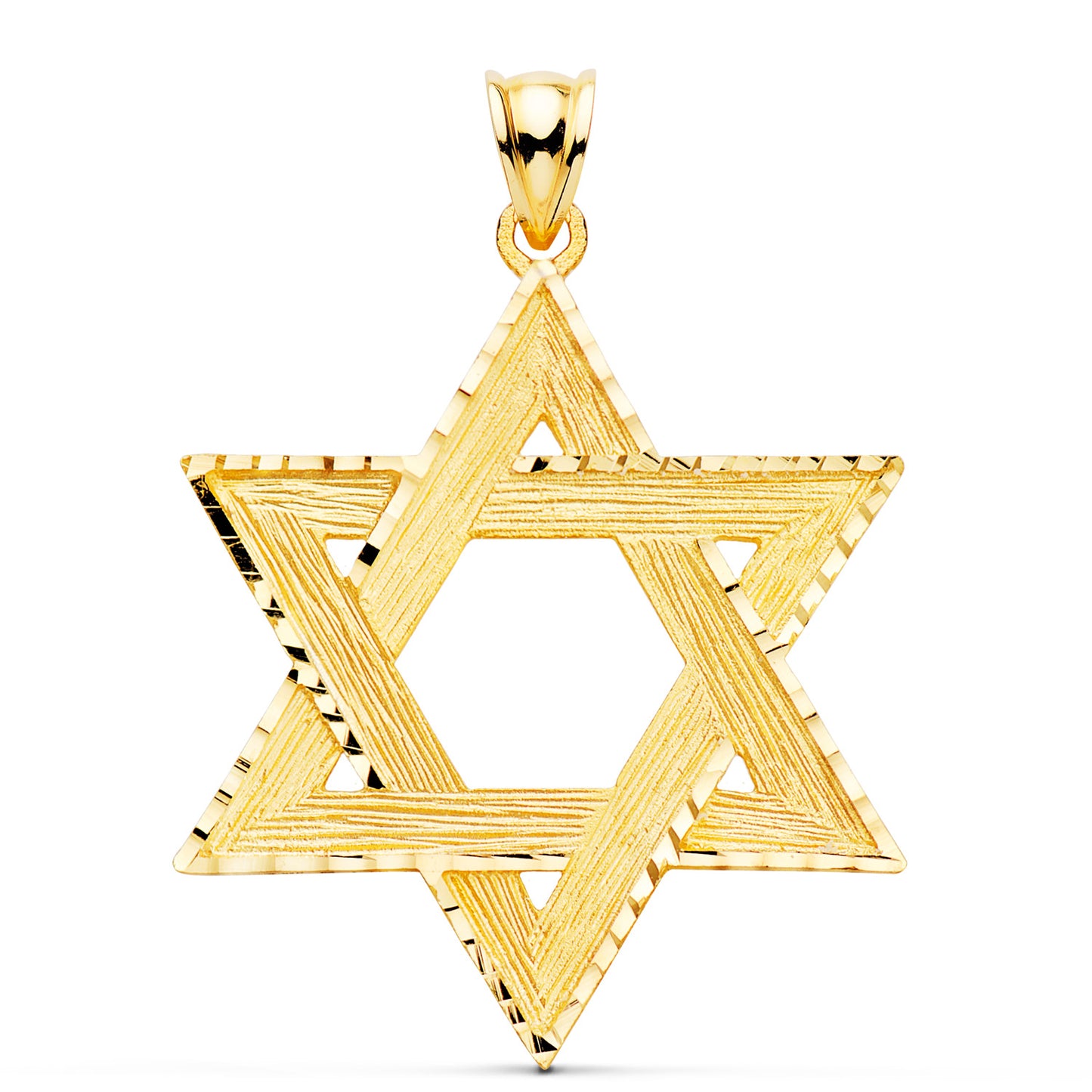 Colgante Estrella de David 41 x 34 mm de oro amarillo 18K
