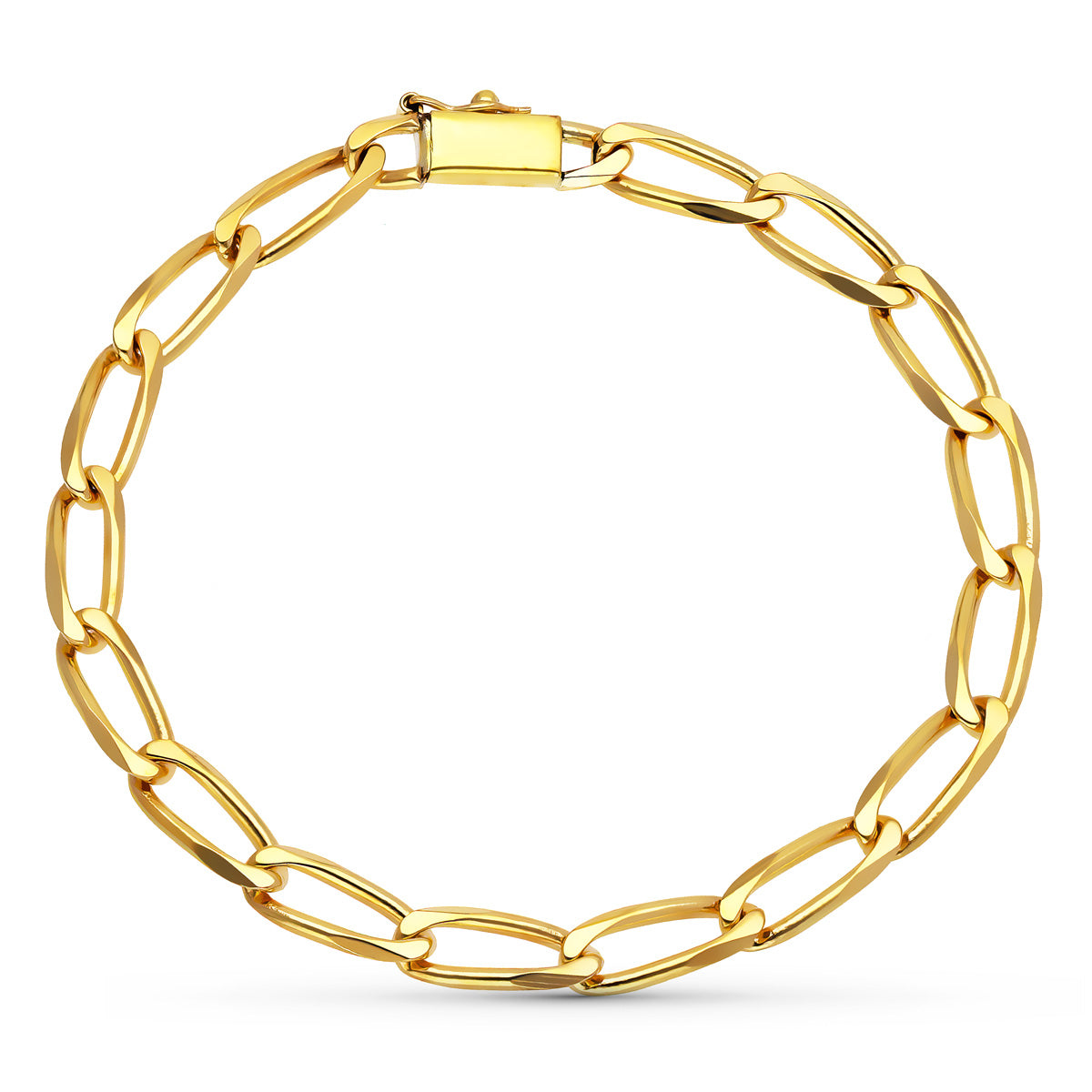 Pulsera Bilbao Maciza 19cmts 5 mm de oro amarillo 18K