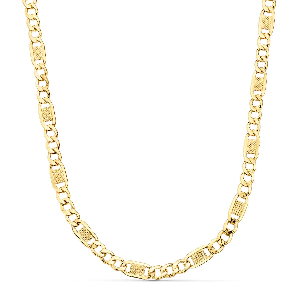 18K CADENA CARTIER ORO AMARILLO ESLABONES HUECOS 3X1. LARGO 60CM ANCHO 5 MM