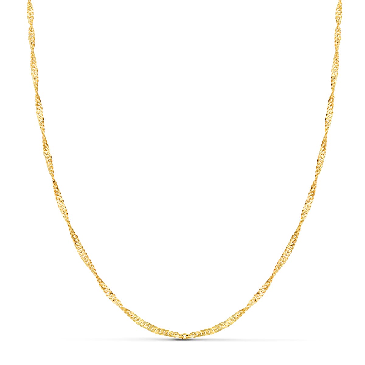 18K CADENA ORO AMARILLO SINGAPUR HUECA 1.7 MM 45CM