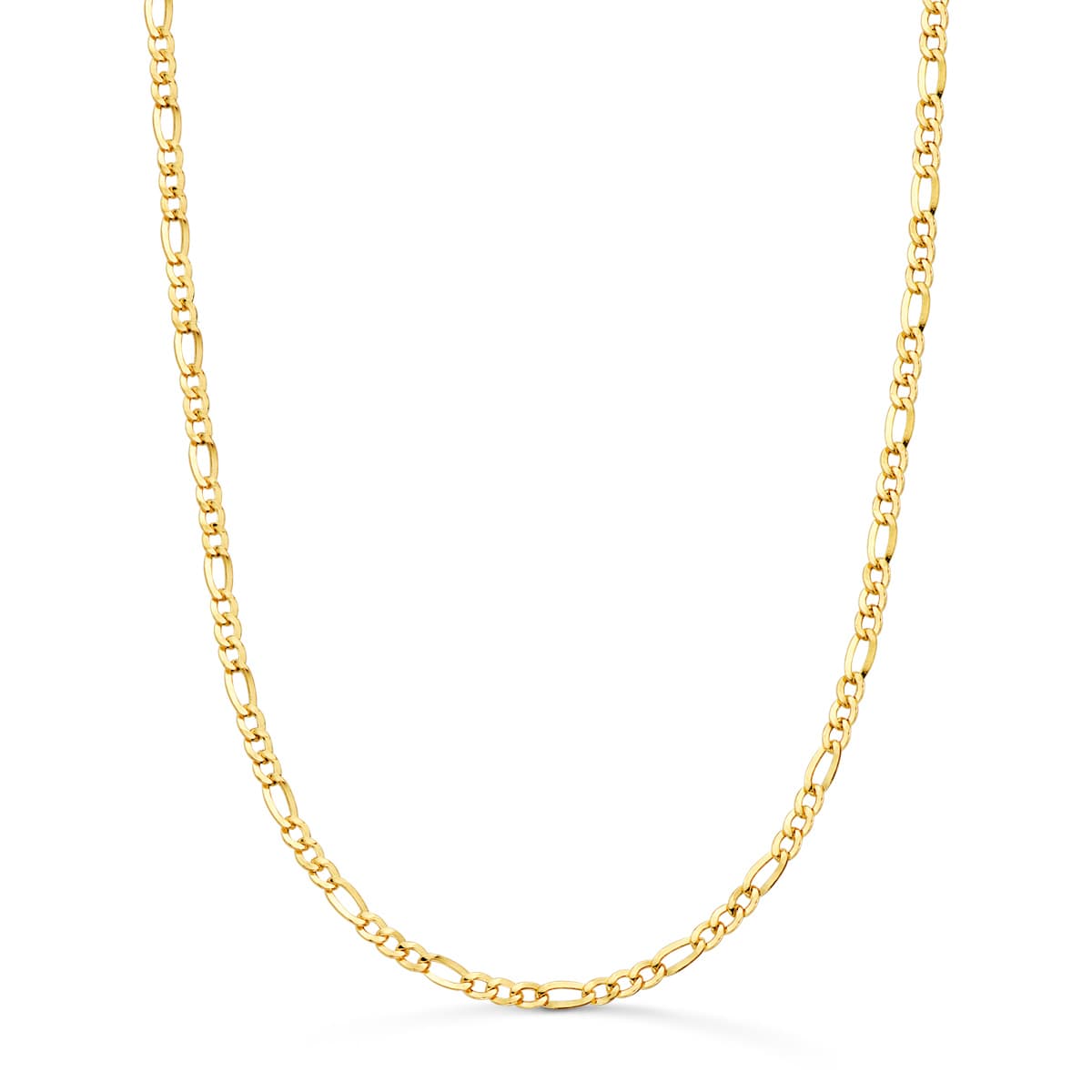 Cadena Cartier Hueca Eslabon Plano Ancho: 2,2 mm Largo: 50 cm de oro amarillo 18K