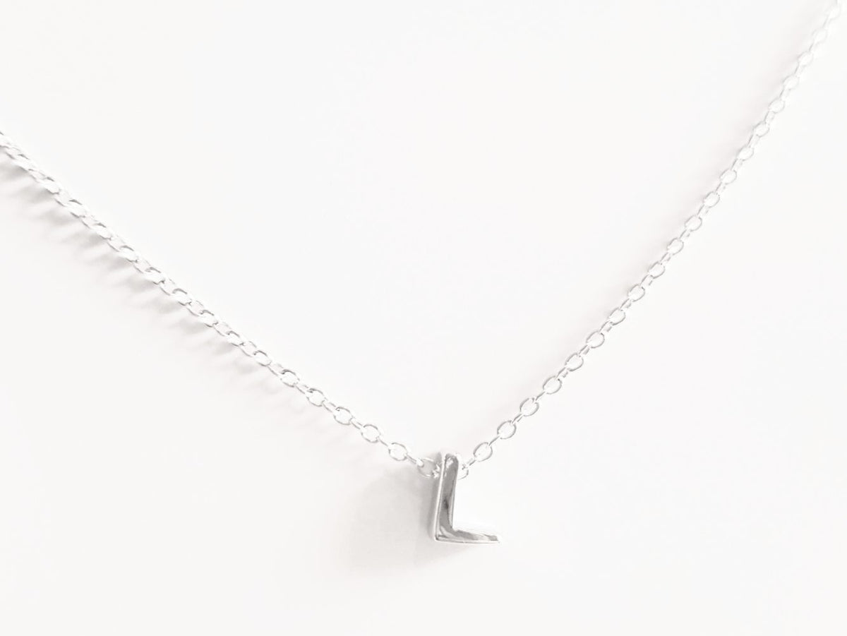 Collar inicial L de plata de ley - Joyería Zafir