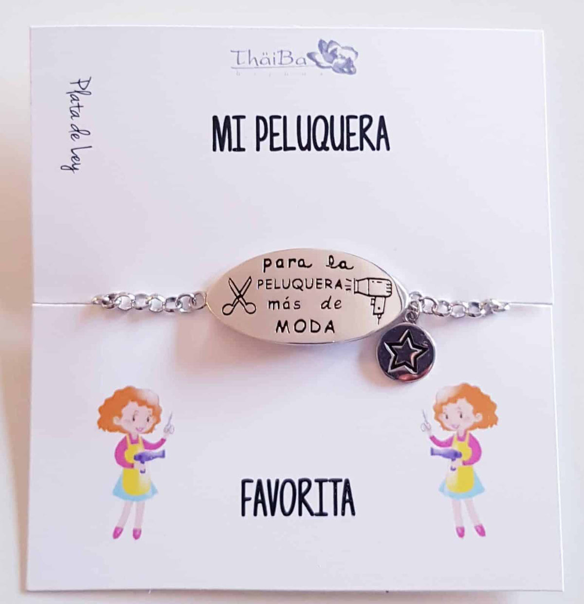 Pulsera de la peluquera de plata de ley - Joyería Zafir