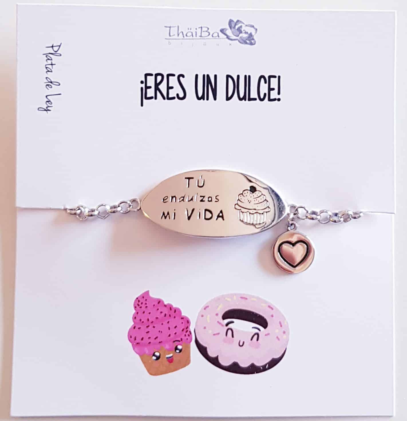 Pulsera dulce cup cake de plata de ley