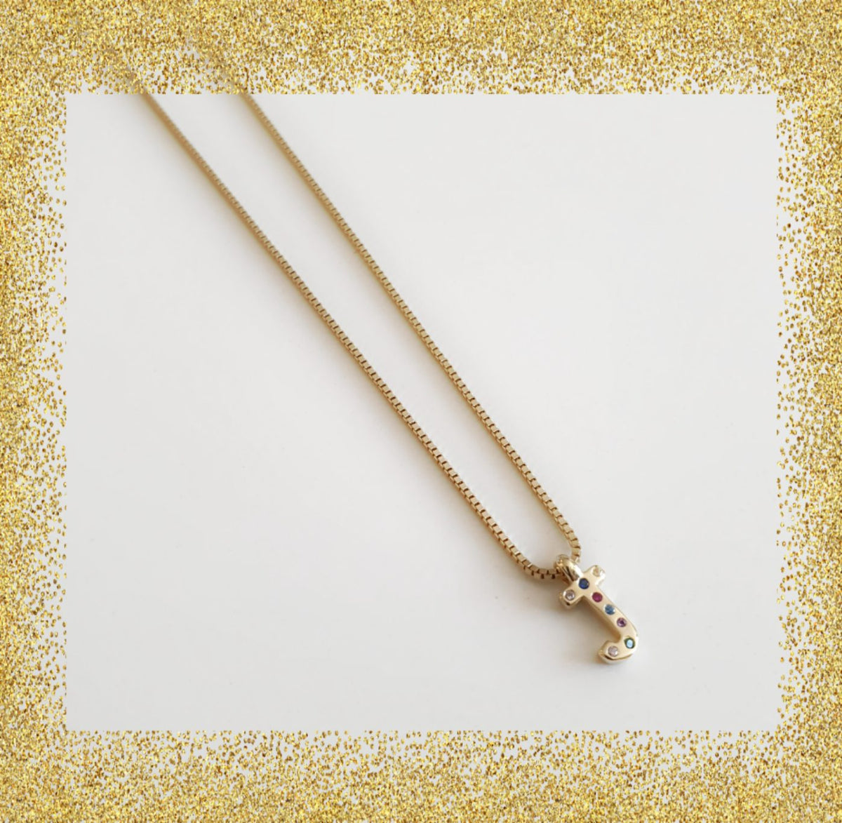 Collar inicial oro j de plata de ley con baño de oro de 14 quilates - Joyería Zafir
