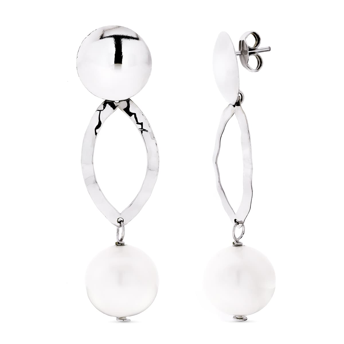 Pendientes Perla Cultivadas de oro blanco 18K