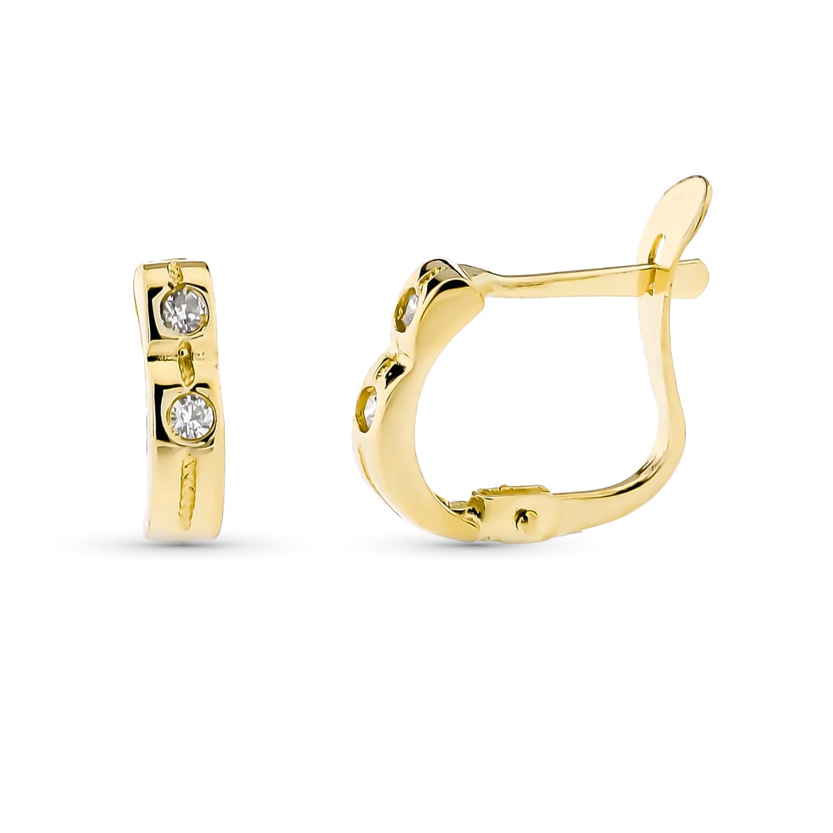 18K PENDIENTES ORO AMARILLO COMUNION 9X3 MM CIERRE CATALAN