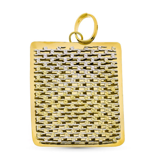 18K COLGANTE ORO BICOLOR 36X27 MM