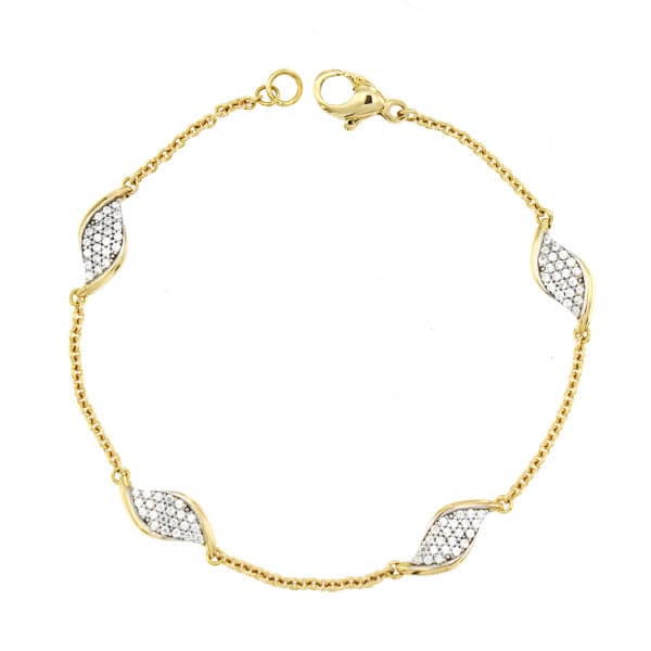 Pulsera Bicolor Circonitas 18K