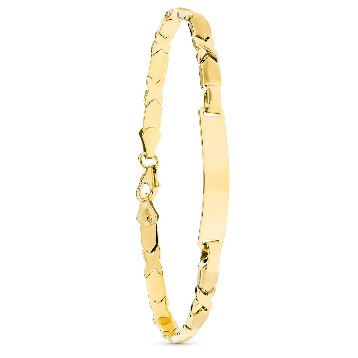 Esclava Estampada 19 cm de oro amarillo 18K