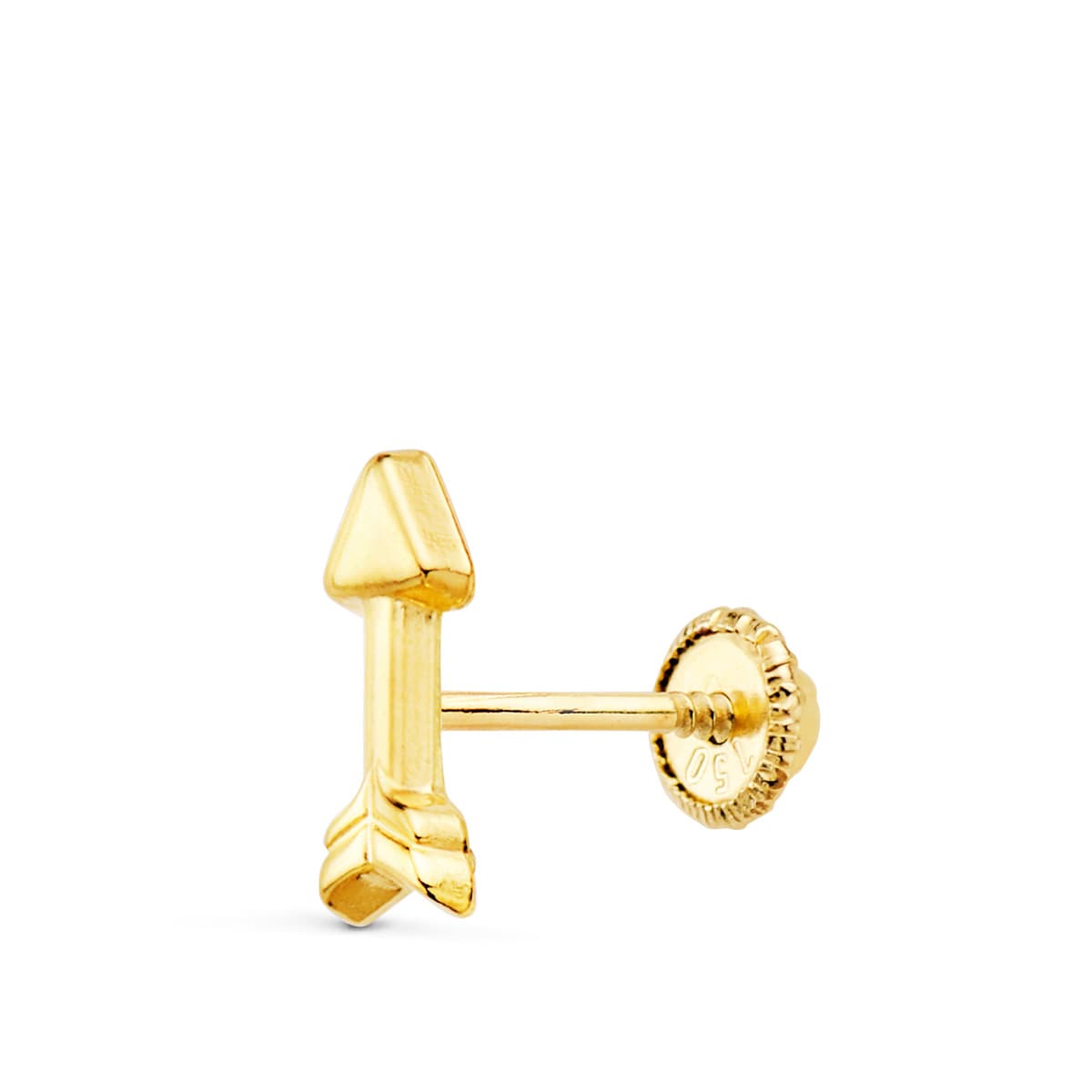 Piercing Oreja Flecha Lisa 9 x 3,5 mm (mínimo 3 Unidades) de oro amarillo 18K