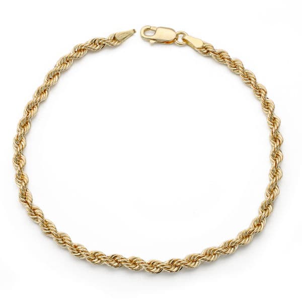 Pulsera Cordon Salomonico. Ancho 3,3 mm Largo 19,5 cm de oro amarillo 18K