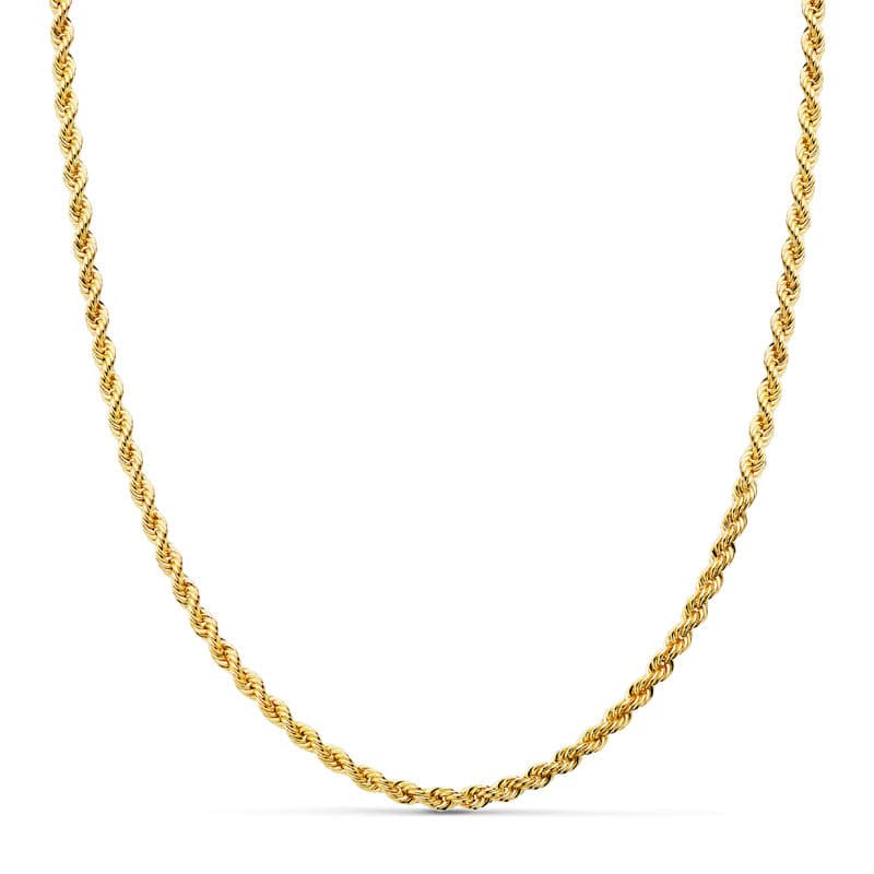 Cordon Salomonico 40 cm 3 mm de oro amarillo 18K
