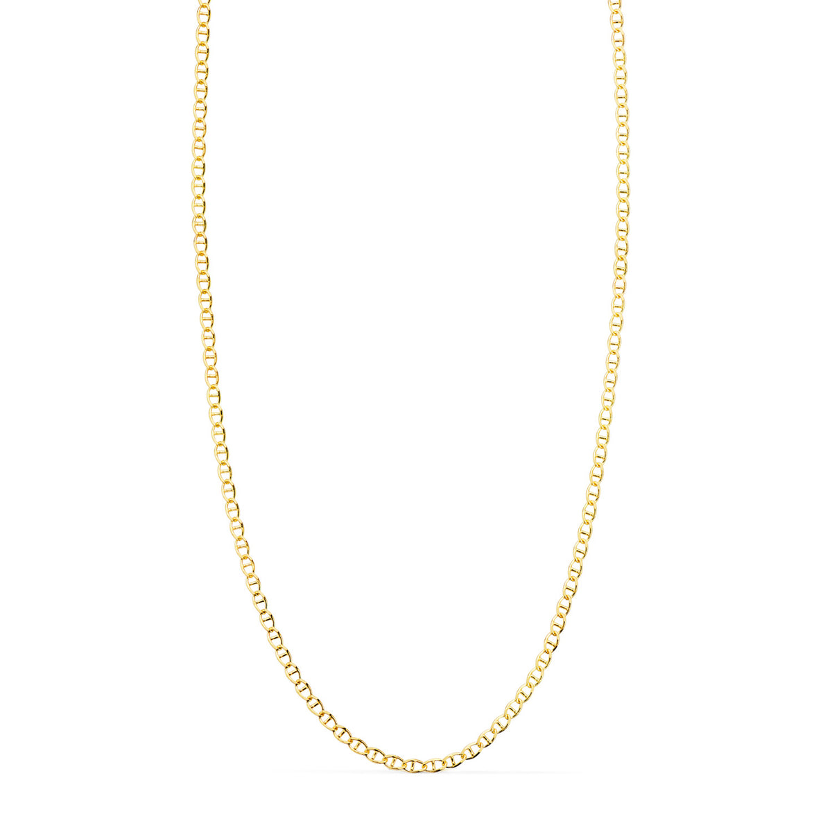 Cadena Ancla Maciza Largo 60 cm Ancho 1,2 mm de oro amarillo 18K
