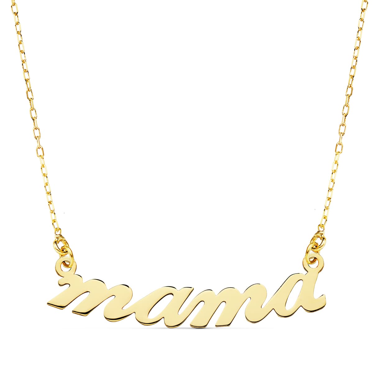 Collar Mama 31 mm Cadena 45 cm de oro amarillo 18K
