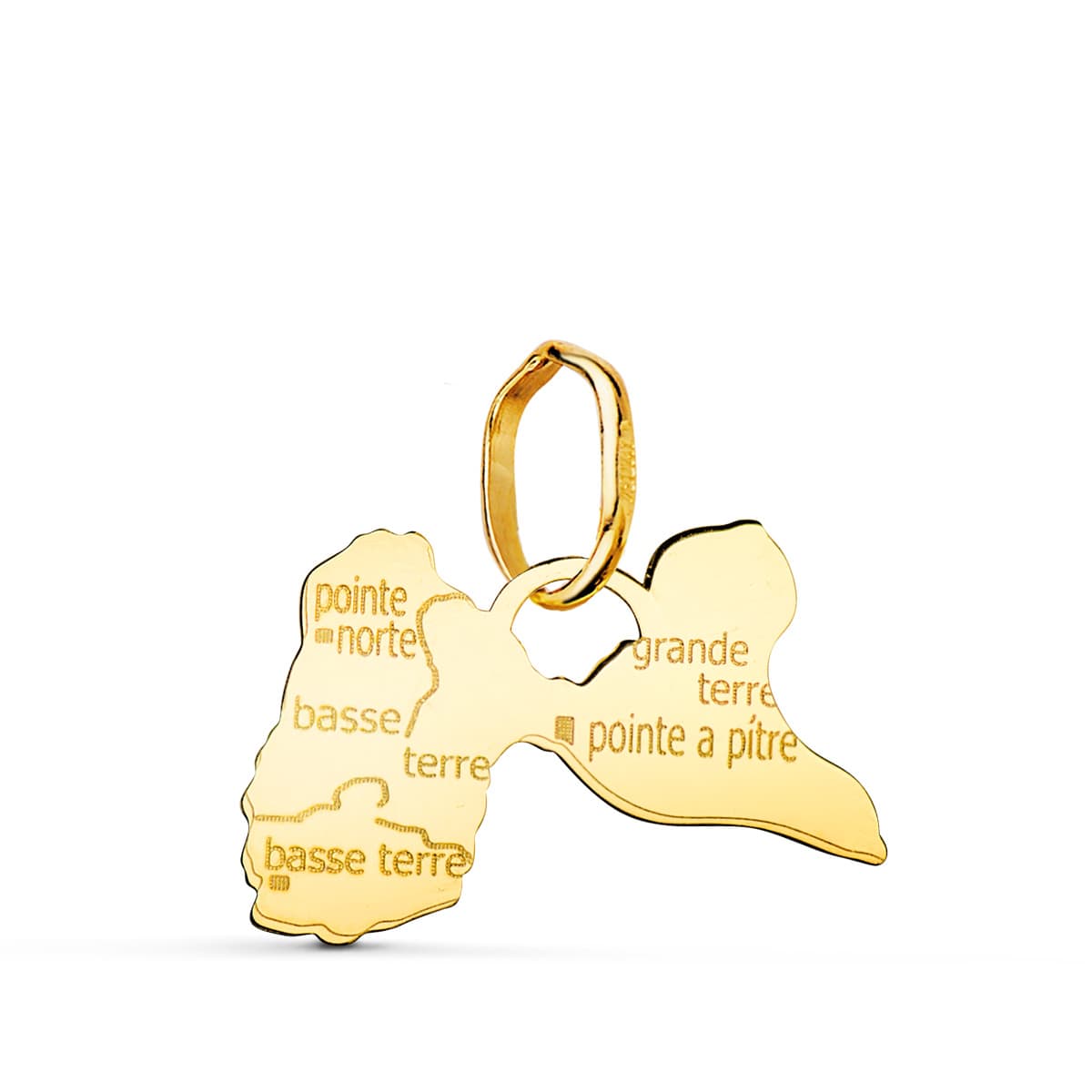 18K COLGANTE ORO AMARILLO ISLA DE GUALAPE 11 X 16 MM