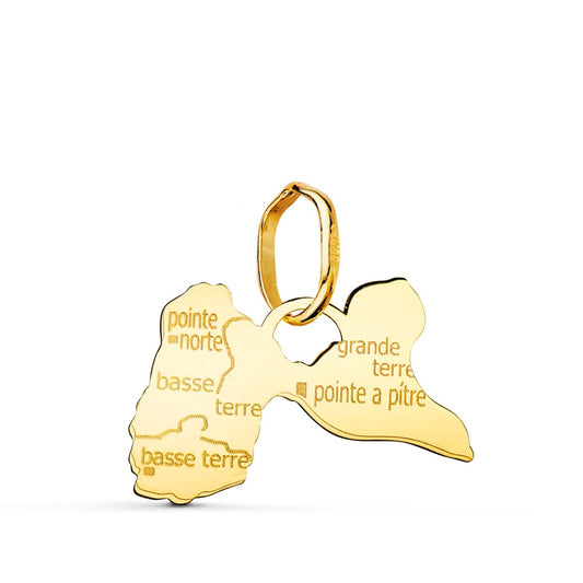 18K COLGANTE ORO AMARILLO ISLA DE GUALAPE 11 X 16 MM