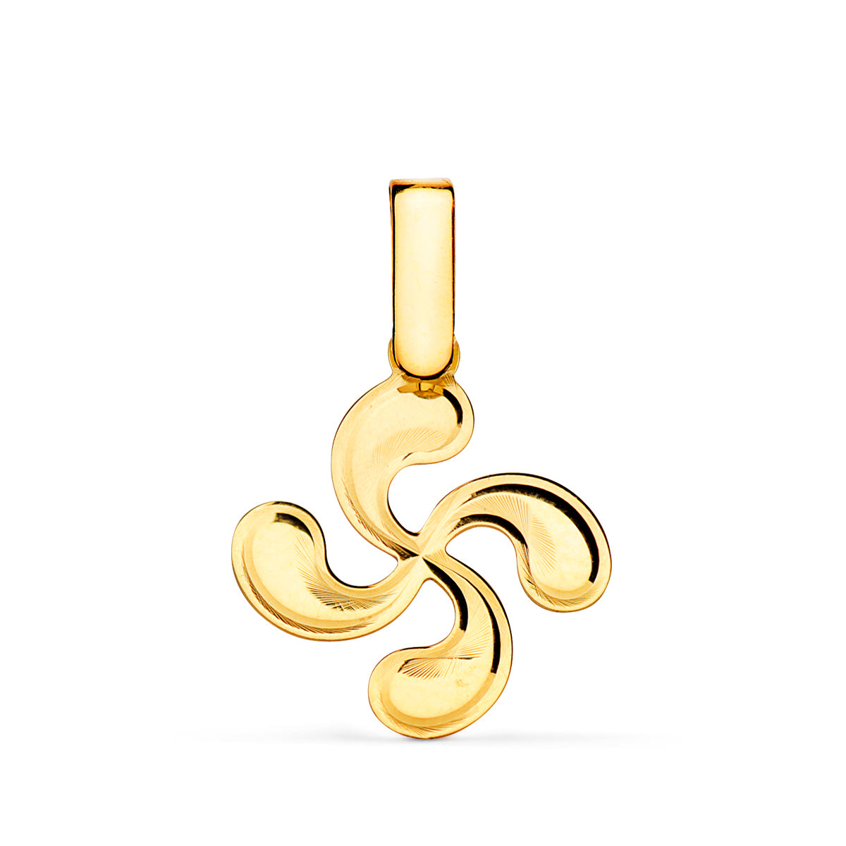 Colgante Lauburu en Brillo 17 x 15 mm de oro amarillo 18K