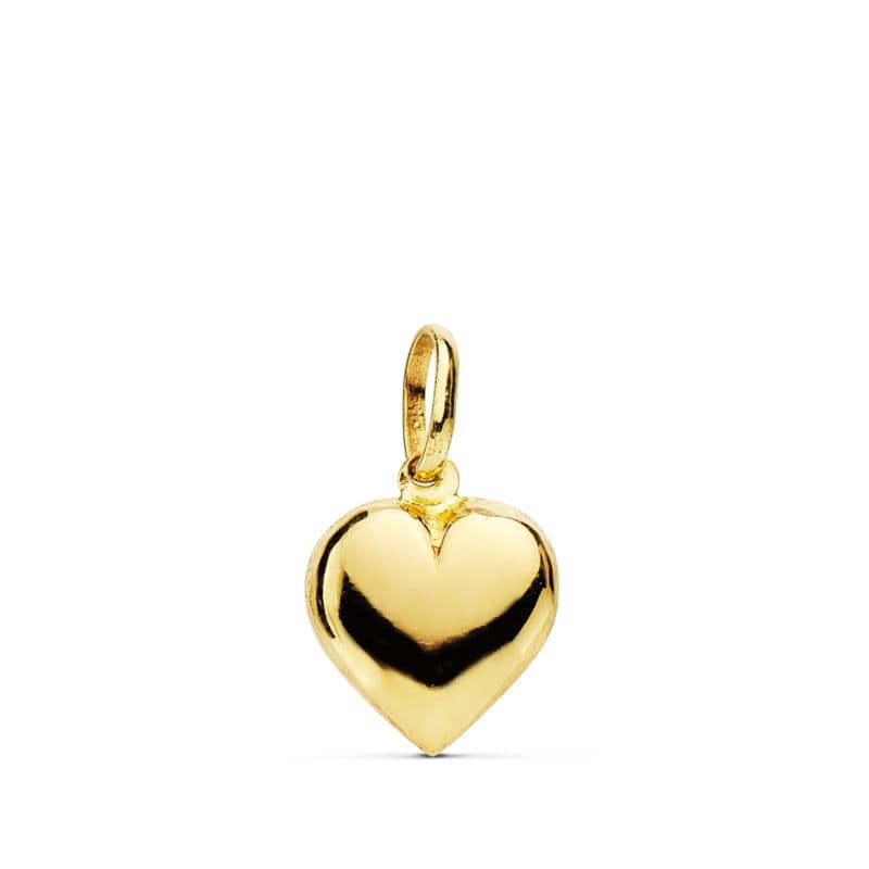 Colgante Corazon Liso 10 x 8 mm de oro amarillo 18K
